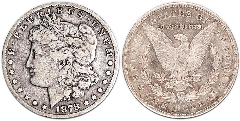 1878-1921 Morgan Silver Dollar Lot Of 5 – AU/UNC, 90% Silver, Random Mint, Uncertified