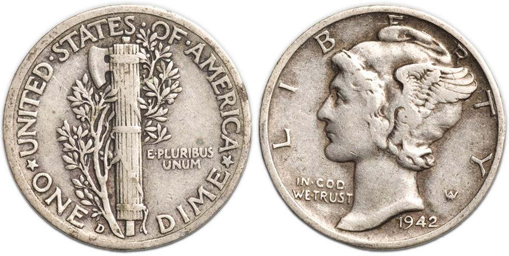 1942 Mercury Dime Value Guide