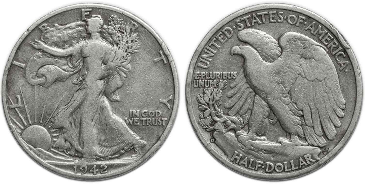 1942 Walking Liberty Half Dollar Value Guide